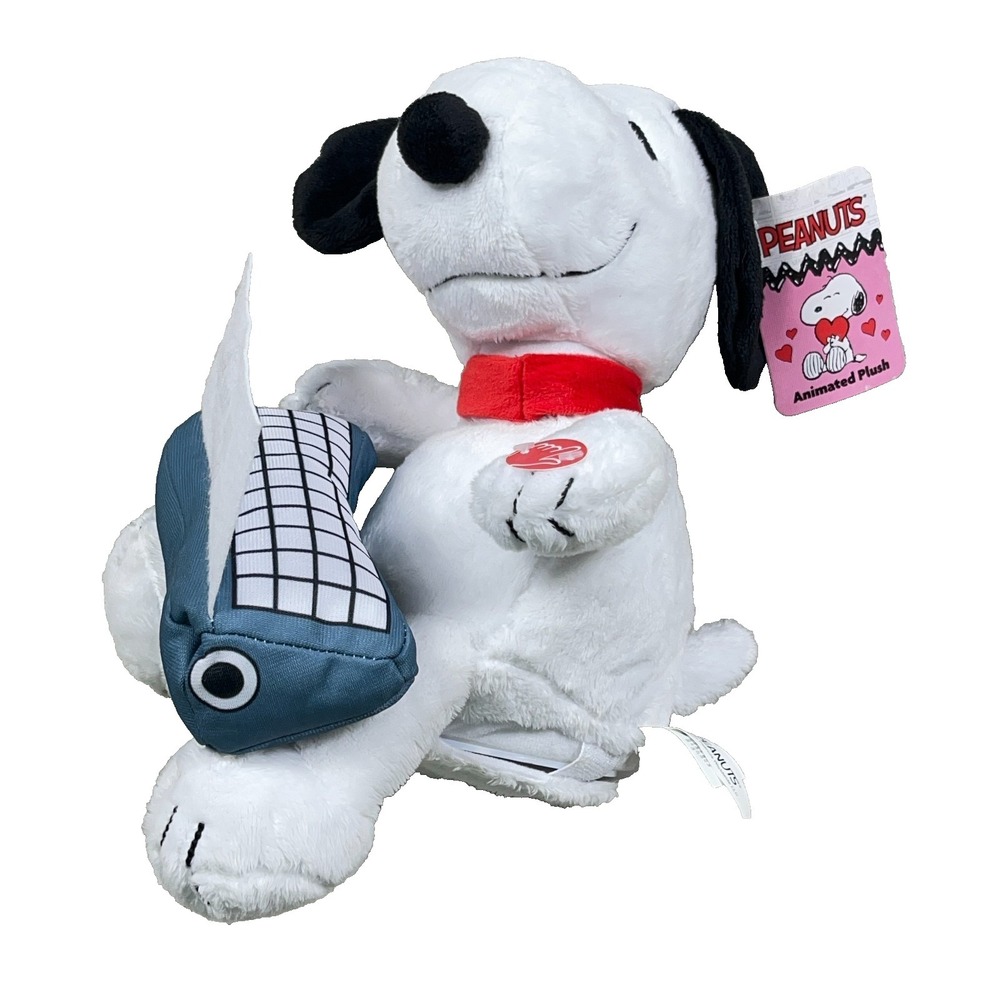 Snoopy Peanuts Typewriter Musical Plush Animated Valentines Day‎ 2025 Tested